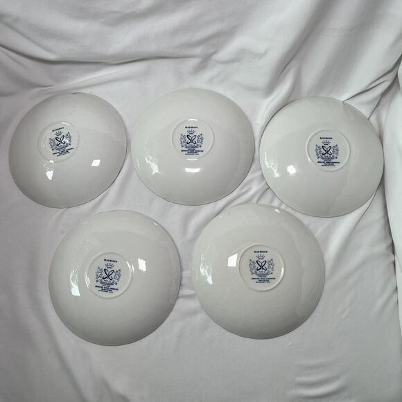 Bluebrook Made In Staffordshire England Hand Engraved Ironstone 5.5" Saucers (5) - Picture 2 of 4